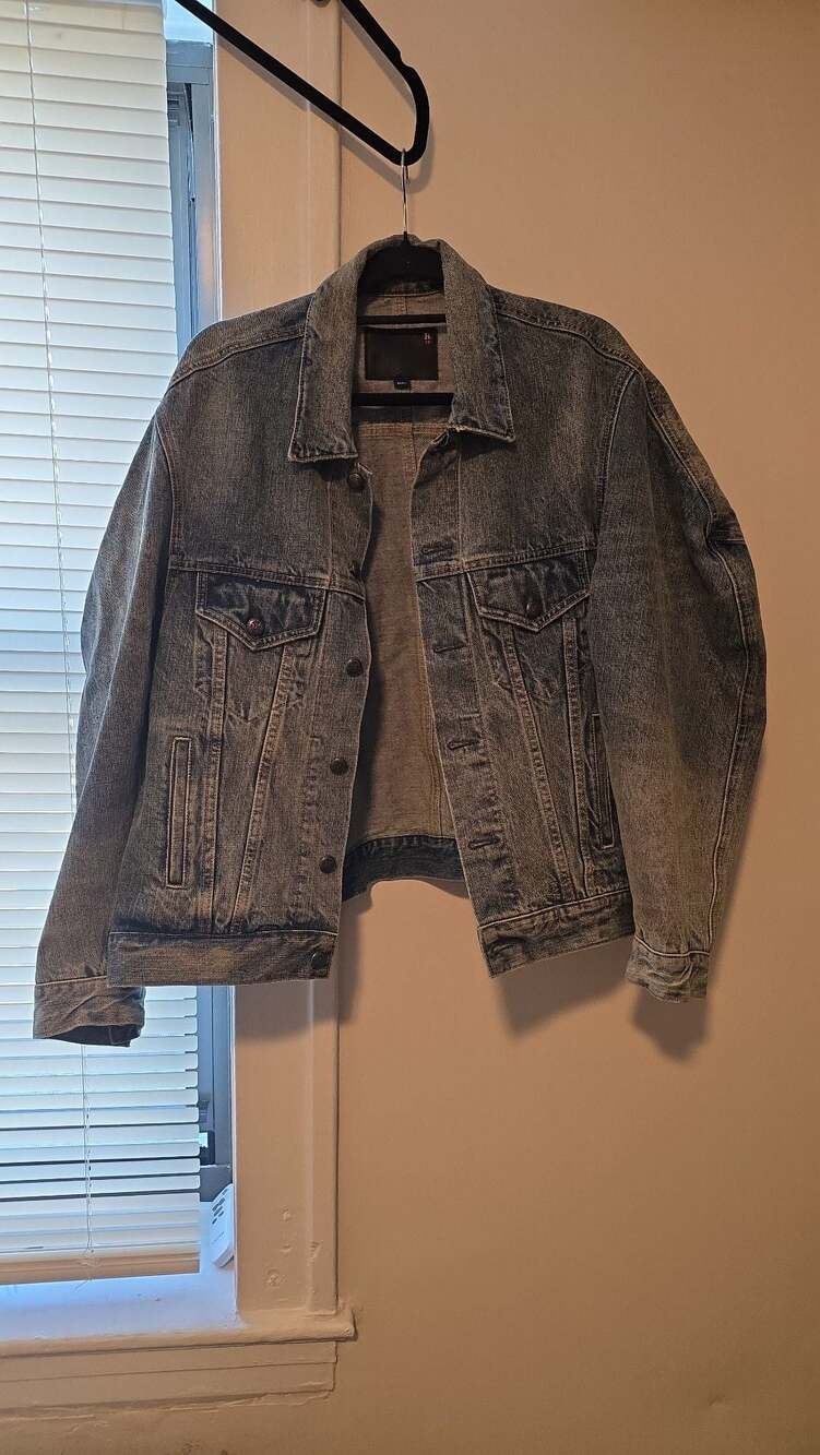 R13 Drop Neck Trucker Denim Jacket Size S